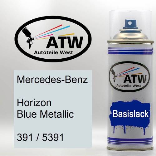 Mercedes-Benz, Horizon Blue Metallic, 391 / 5391: 400ml Sprühdose, von ATW Autoteile West.